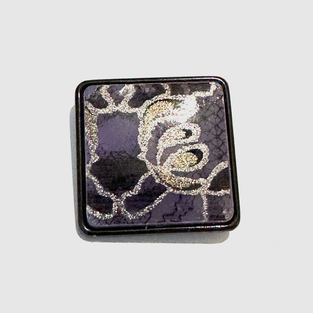 Artisan Purple and Silver Brooch